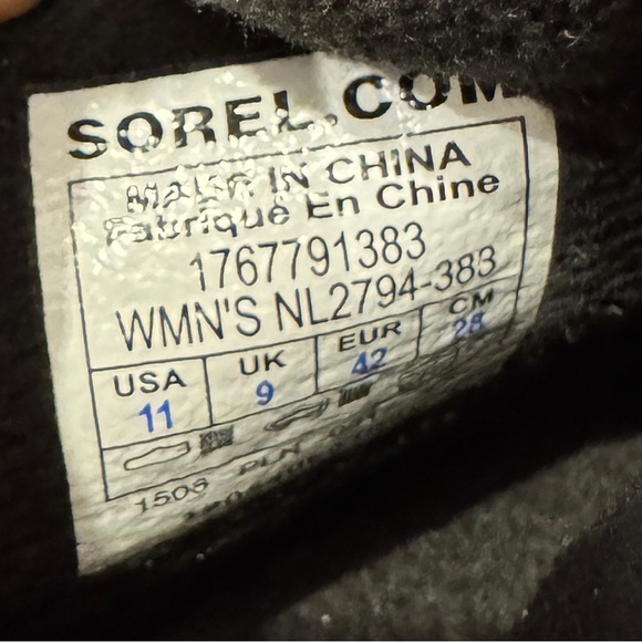 SOREL Whitney Short Lace Waterproof Insulated Winter Boot, Size 11 - Picture 6 of 6